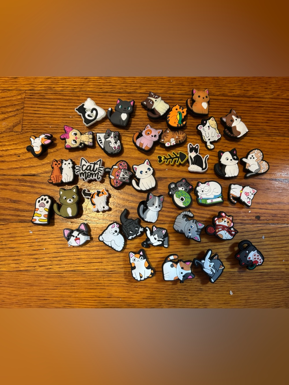 Cat Mom Croc Jibits Cute Assorted Cat Shoe Charms - Multicolor Pack